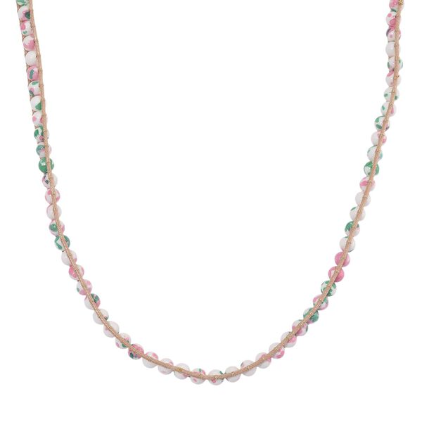 Flexible mehrfarbige Regenblumen-Yuhua-Quarzit Halskette - 80 ct.