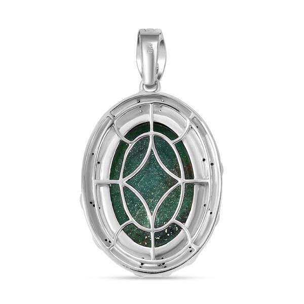 Grüner Aventurin und Zirkon Anhänger - 35,02 ct. image number 5