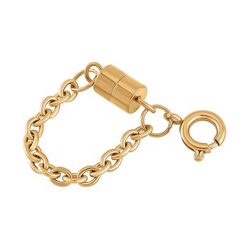 Kettenverl&auml;ngerung mit Magnetverschluss, Reiner Edelstahl, 1,80g, Goldfarben