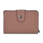 Portemonnaie im PU-Kroko-Design mit RFID-Schutz - Minimalistisches Bifold Wallet,, 6,8x10x1,2 cm