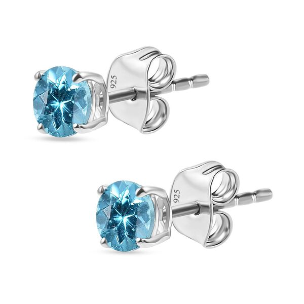 D’joy AA Betroka Blauer Apatit Ohrringe 925 Silber rhodiniert ca. 1.16 ct image number 4