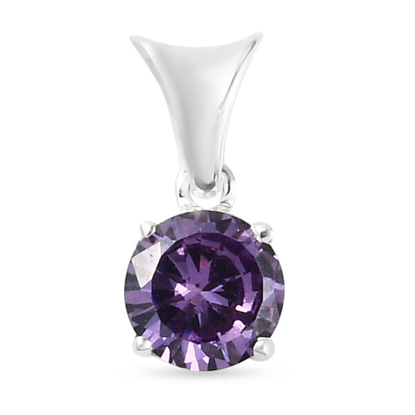 3er-Set Amethyst Zirkonia Solitär Ring, Ohrstecker und Anhänger 925 Silber ca. 2,50 ct image number 6