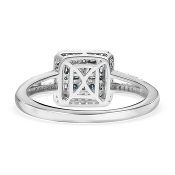 Blauer und wei&szlig;er Diamant-Ring - 0,50 ct.