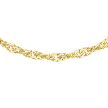 ILIANA - Gedrehte Panzerkette, ca. 45 cm, 750 Gold ca. 1,30g