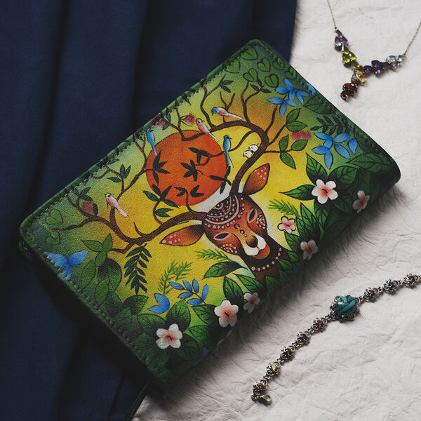 SUKRITI - handbemalter Schmuck Organizer, Hirsch-Muster, Größe 21,5x12,5x3 cm image number 2