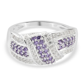 Amethyst Zirkonia Ring 925 Silber (Gr&ouml;&szlig;e 16.00) ca. 0,92 ct