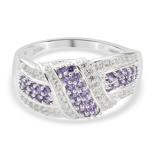 Amethyst Zirkonia Ring 925 Silber  ca. 0,92 ct