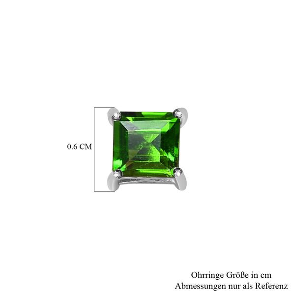 Nat&uuml;rliche Chromdiopsid-Solit&auml;r-Ohrringe - 1,37 ct. image number 7