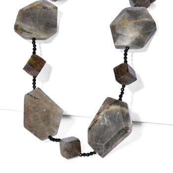 EVER TRUE Labradorit, Schwarzer Spinell Halskette ca. 45 cm Nickelfreies Messing ca. 360.00 ct