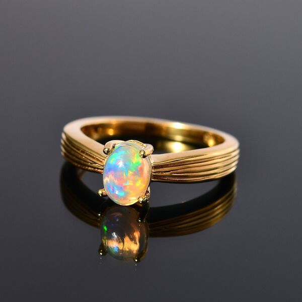 Nat&uuml;rlicher, &auml;thiopischer Welo Opal-Ring - 0,49 ct. image number 3