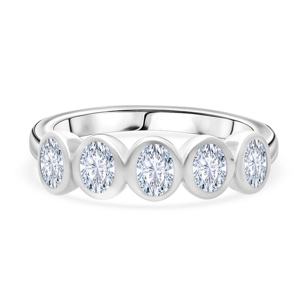 LUXURIANT DIAMOND - Lab Grown Diamant SI-GH Ring 925 Silber Rhodiniert (Gr&ouml;&szlig;e 17.00) ca. 1,00 ct