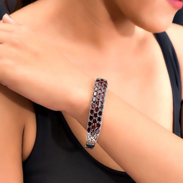 Natürlicher Mosambik Granat Armreif, 19 cm - 15,34 ct. image number 3