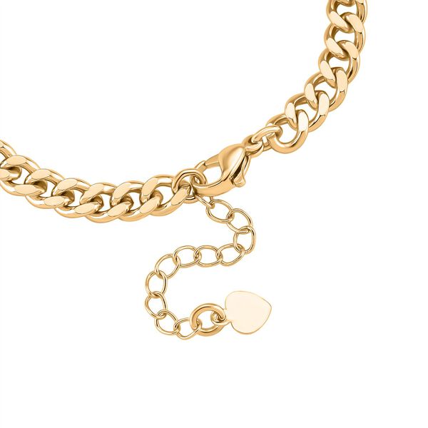 Weißes Zirkonia und grünes Nanokristall 18+4cm Armband in Goldton image number 5