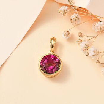 Wassermelonen Quarz Triplett Anh&auml;nger - 4,23 ct.