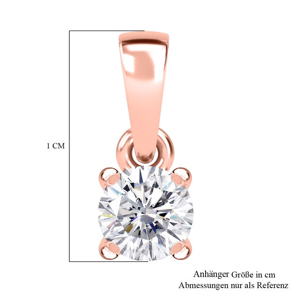 Moissanit Anh&auml;nger, 925 Silber 750 Ros&eacute;gold Vermeil - 0,22 ct. image number 6