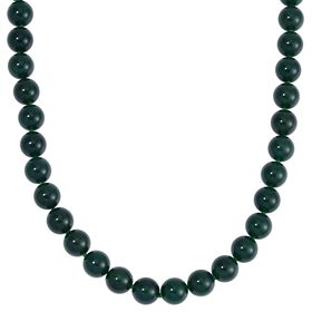 Grüner Achat Halskette ca. Flexibles cm Reiner Edelstahl ca. 500,00 ct.