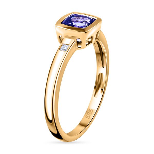 AAA Tansanit und Diamant Ring, ca. 1,14 ct. image number 5