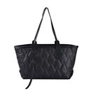 Stilvolle gesteppte geräumige - Tote Tasche, wasserabweisend, 56x30x16cm, Schwarz
