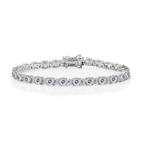 D’Joy Moissanit Armband, 925 Silber rhodiniert