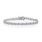 D’joy 100 Facetten Moissanit Armband ca. 20 cm 925 Silber rhodiniert ca. 14,31 ct.