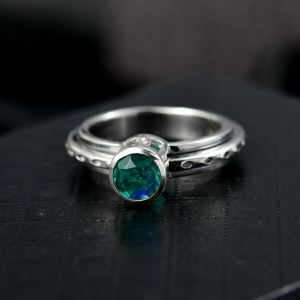 D'Joy Pfau Quarz Triplette Ring 925 Silber Platiniert (Gr&ouml;&szlig;e 17.00) ca. 0,95 ct image number 1