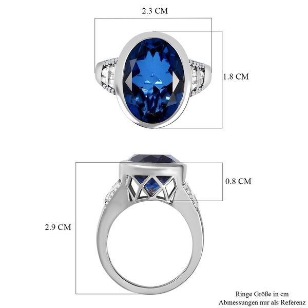 Ceylonfarbener Quarz und Zirkon-Ring - 9,42 ct.&nbsp; image number 7