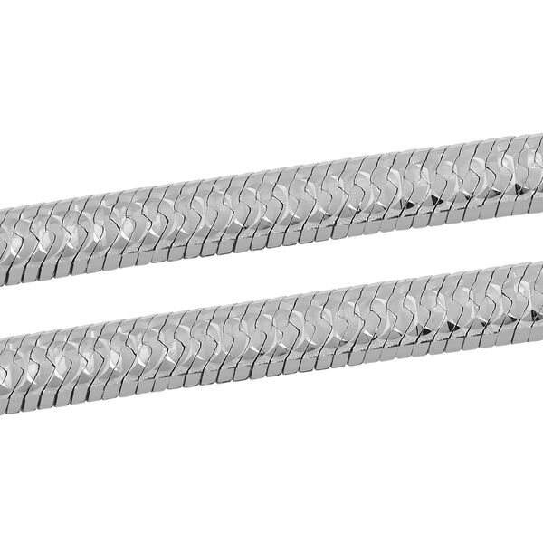 Fischgräten-Kette 50 cm in rhodiniertem 925 Silber image number 1