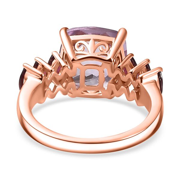Rose De France Amethyst, Rhodolith Granat Ring 925 Silber 750 Roségold Vermeil (Größe 17.00) ca. 5,37 ct image number 6