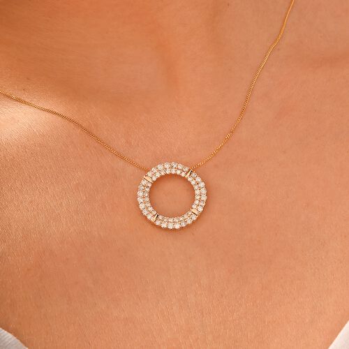 LUXURIANT DIAMOND- VS-EF Labor Diamant Anhänger in 417 Gold - 1 ct. image number 2
