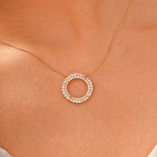 LUXURIANT VS-EF Labor Diamant Anh&auml;nger in 417 Gold - 1 ct. image number 2