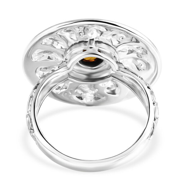 D'Joy Royal Bali Kechak-Tanz AA Hessonit Granat Ring 925 Silber (Gr&ouml;&szlig;e 18.00) ca. 1.50 ct image number 4