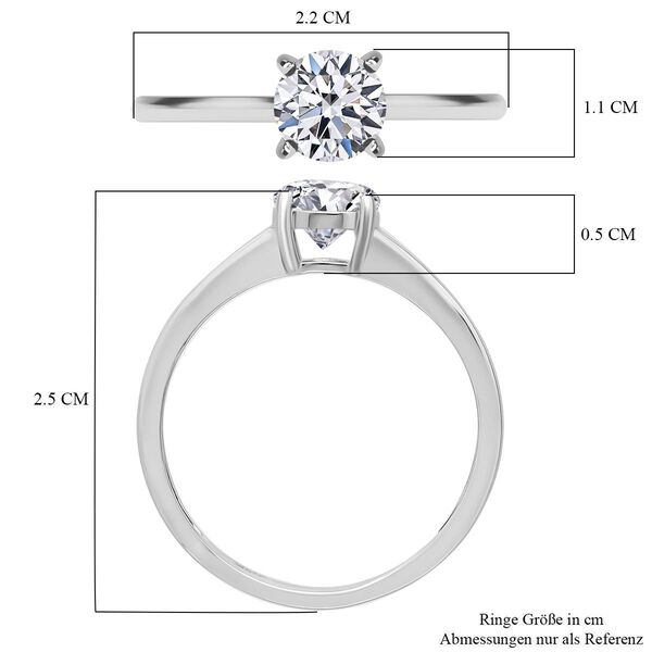 LUXURIANT IGI zertifizierter D-IF Labor Diamant Ring in 950 Platin - 1 ct. image number 4