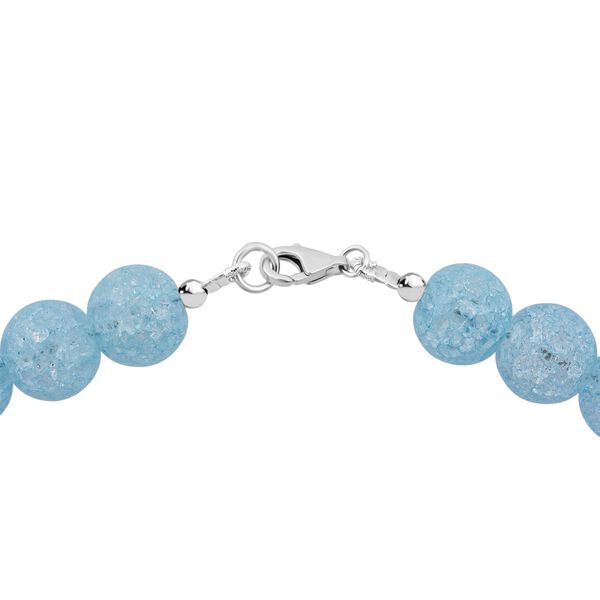 Blaue Eis Quarz Halskette, 45 cm - 315,10 ct. image number 4