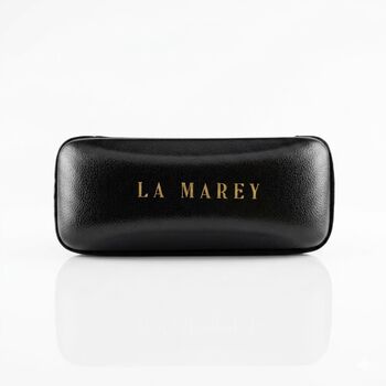 LA MAREY rechteckige Sonnenbrille mit polarisierten Komfortgl&auml;sern, UV400 Schutz, Schwarz