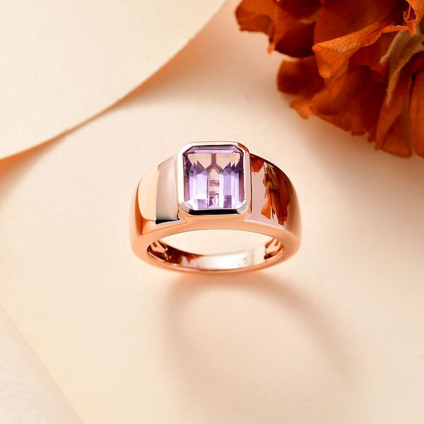 Rosa Amethyst Ring 925 Silber Ros&eacute;gold Vermeil (Gr&ouml;&szlig;e 21.00) ca. 2,31 ct image number 1