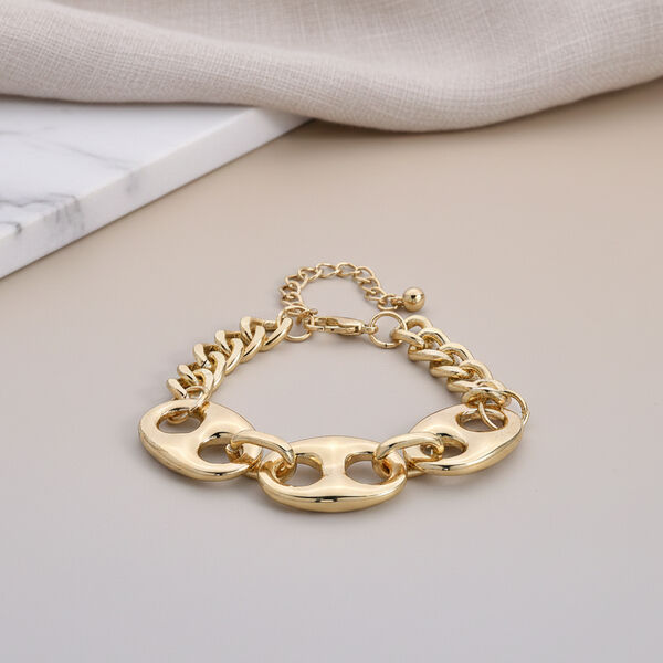 Gelb Armband ca. 19 cm + 5 cm Extender, ca. 38,50g image number 1