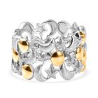 GP - Kanchanaburi Blauer Saphir Ring 925 Silber vergoldet und platiniert (Größe 21.00)