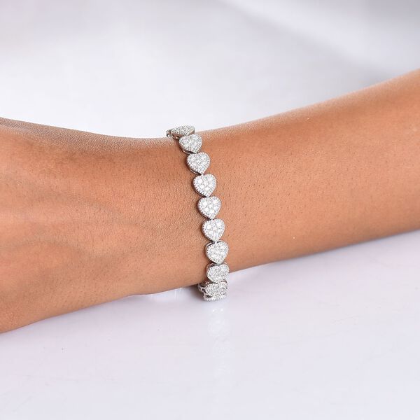 LUXURIANT SI-GH Labor Diamant 20cm Armband, 925 Silber rhodiniert - 4,15 ct. image number 3