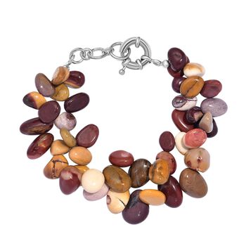 Mookite Armband, ca. 19 cm, Messing platiniert ca. 225.00 ct