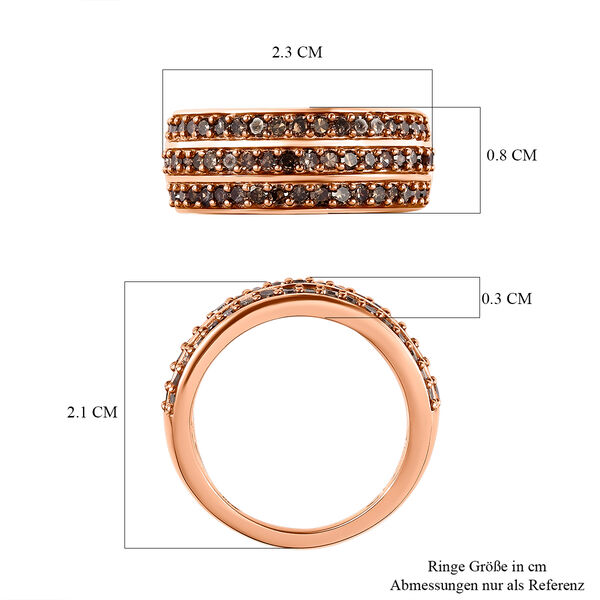 Nat&uuml;rlicher Champagner-Diamant-Ring - 1 ct. image number 7