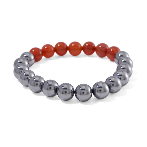 Flexibles Terahertz und orangefarbenes Achat Armband - 140 ct. image number 3