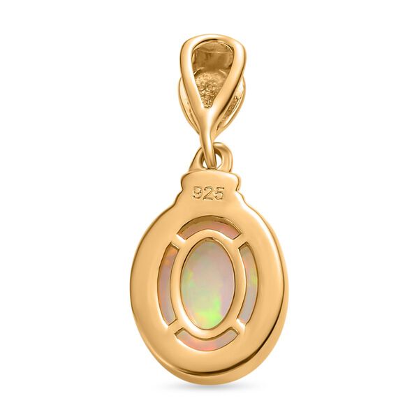 Nat&uuml;rlicher, &auml;thiopischer Welo Opal Anh&auml;nger, 925 Silber vergoldet ca. 1.17 ct image number 5