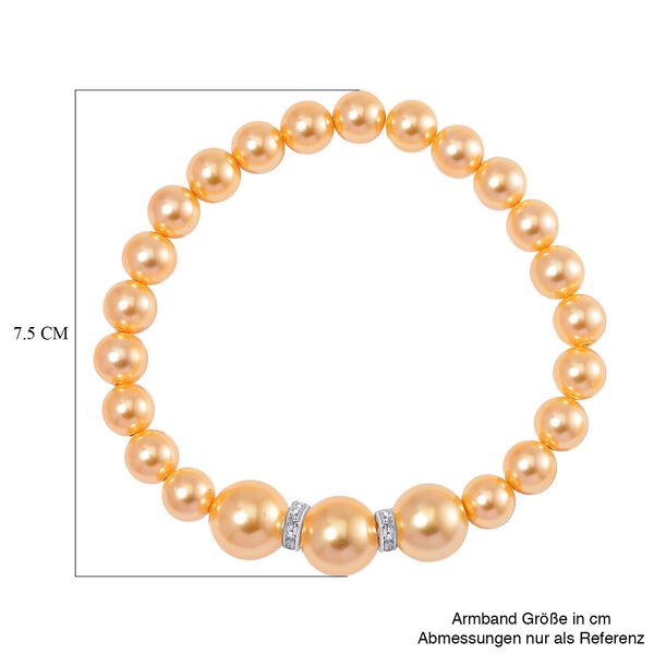 Goldenes Muschelkernperle Schmuckset image number 5