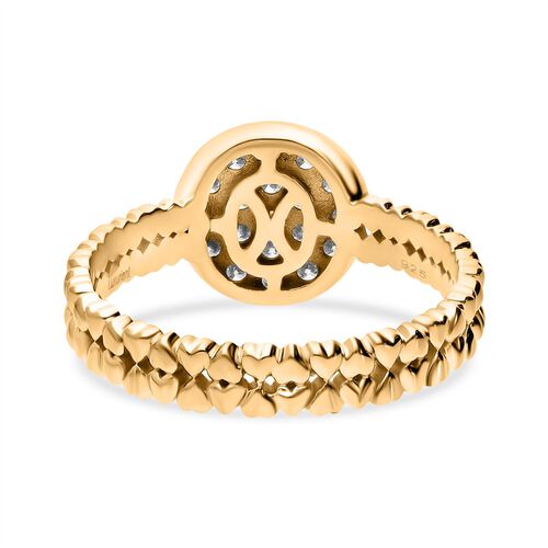 LUXURIANT DIAMOND- SI Labor Diamant Ring, 925 Silber 750 Gelbgold Vermeil - 0,34 ct. image number 4