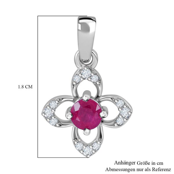 AA afrikanischer Rubin und Zirkon-Anhänger - 0,63 ct. image number 4