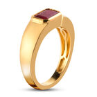 Afrikanischer Rubin-Ring, (Fissure gefüllt), 925 Silber vergoldet (Größe 20.00) ca. 1,62 ct image number 4