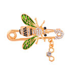 Schwarzer Kristall, Weißer Kristall Brosche  emailliert