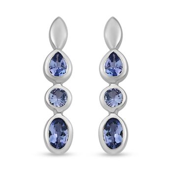 Tansanit Trilogie Ohrringe - 1,03 ct.