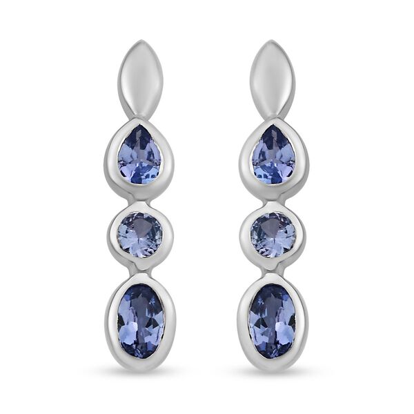 Tansanit Trilogie Ohrringe - 1,03 ct.