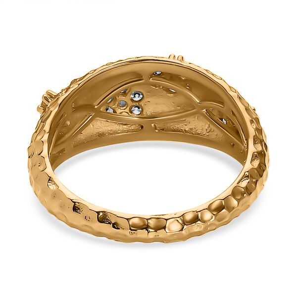 Wei&szlig;er Zirkonia Ring, (Gr&ouml;&szlig;e 17.00) vergoldet ca. 0.81 ct image number 6